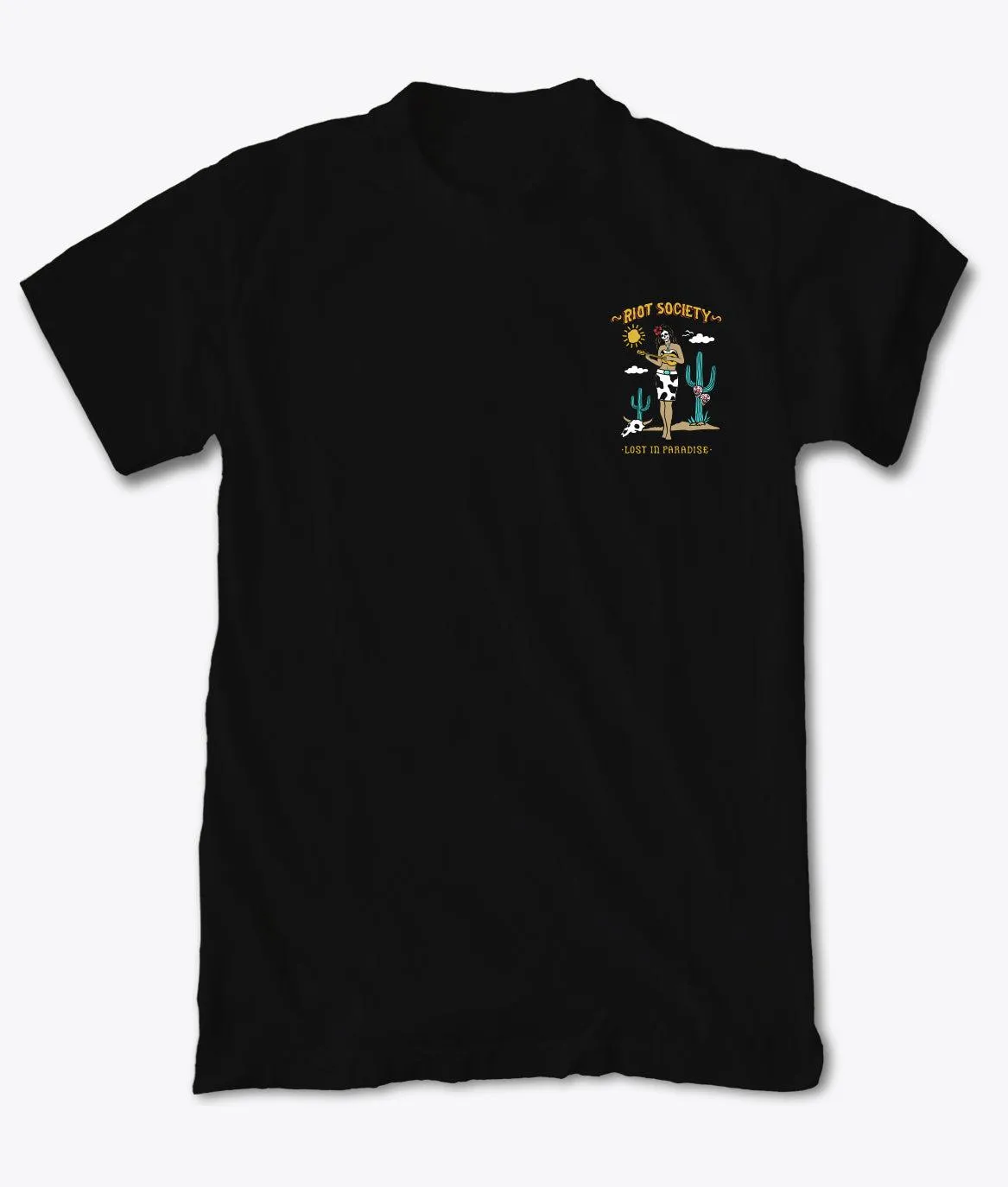 Lost in Paradise Cowgirl Mens T-Shirt sold by riot society product image thumbnail 2