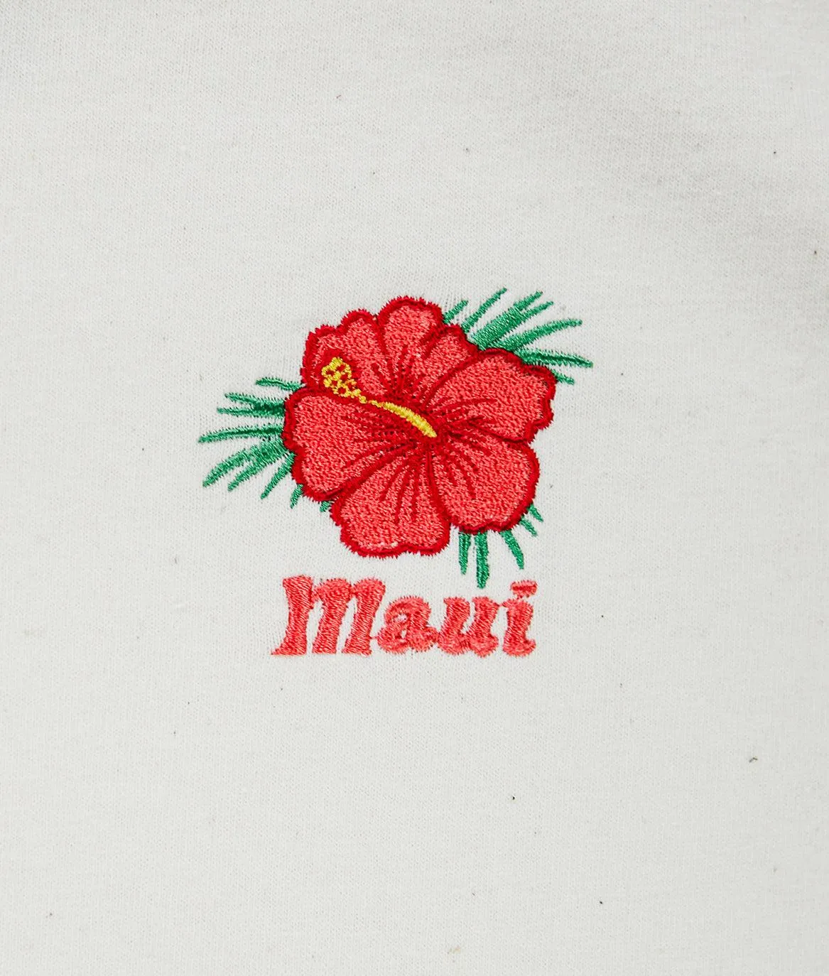 Hibiscus Maui Embroidered Mens T-Shirt sold by riot society product image thumbnail 2