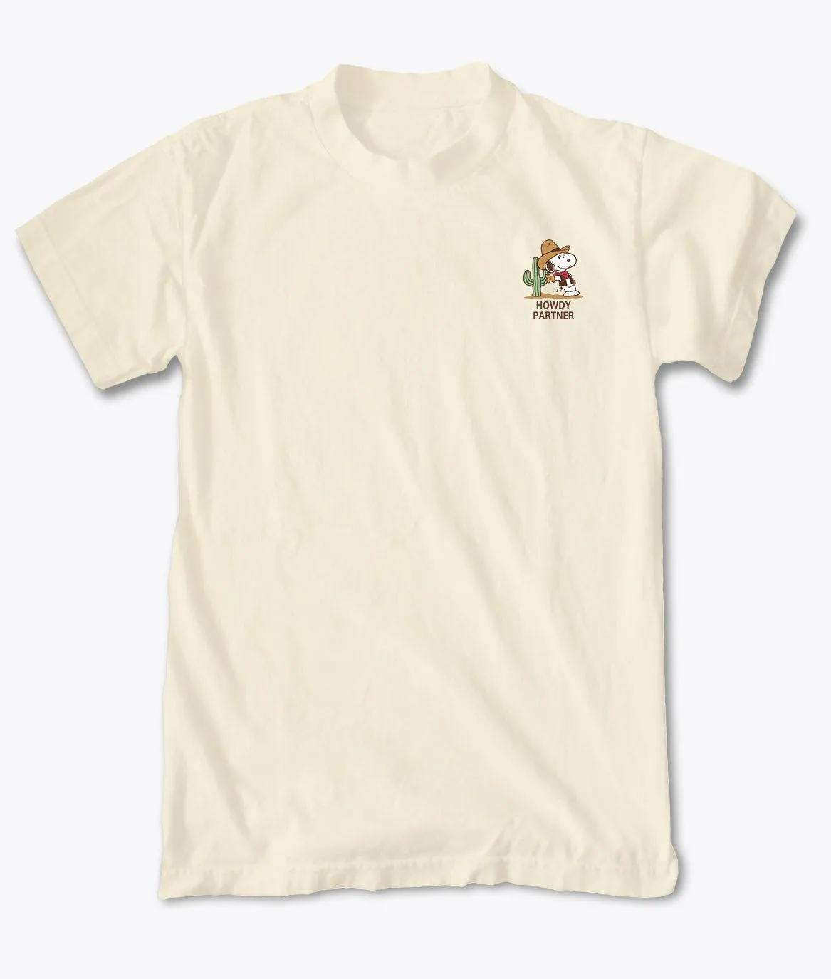 Peanuts Snoopy Howdy Partner Embroidered Mens T-Shirt sold by riot society product image thumbnail 3