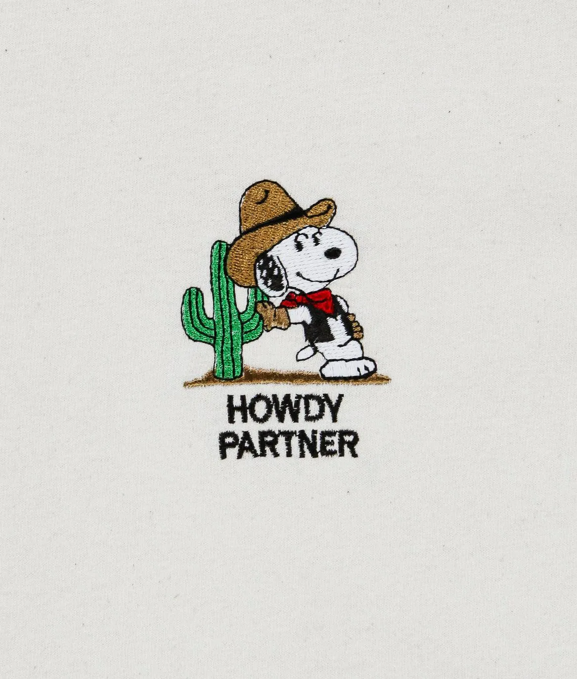 Peanuts Snoopy Howdy Partner Embroidered Mens T-Shirt sold by riot society product image thumbnail 2