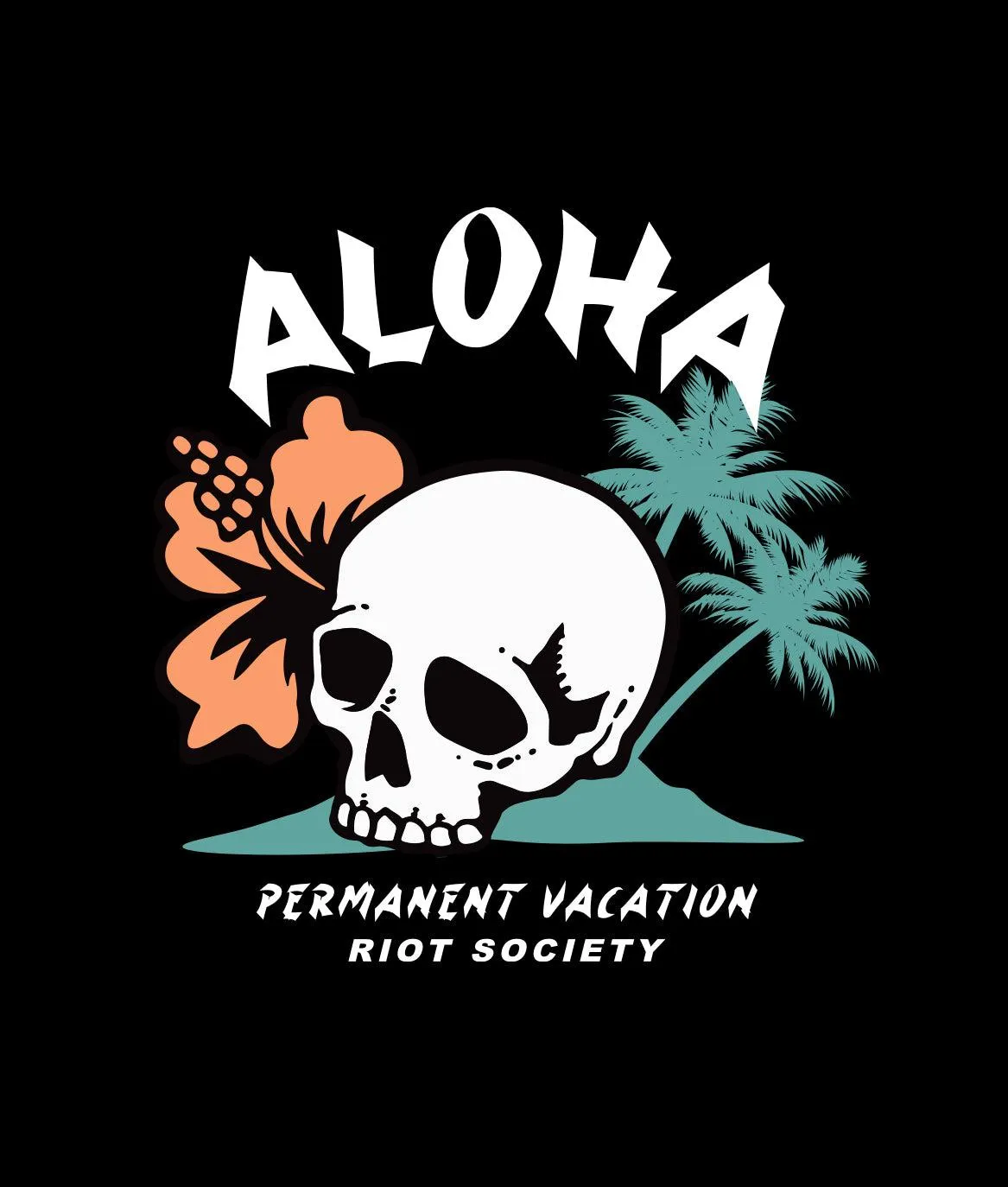Aloha Hula Girl Permanent Vacation Womens Tee sold by riot society product image thumbnail 4