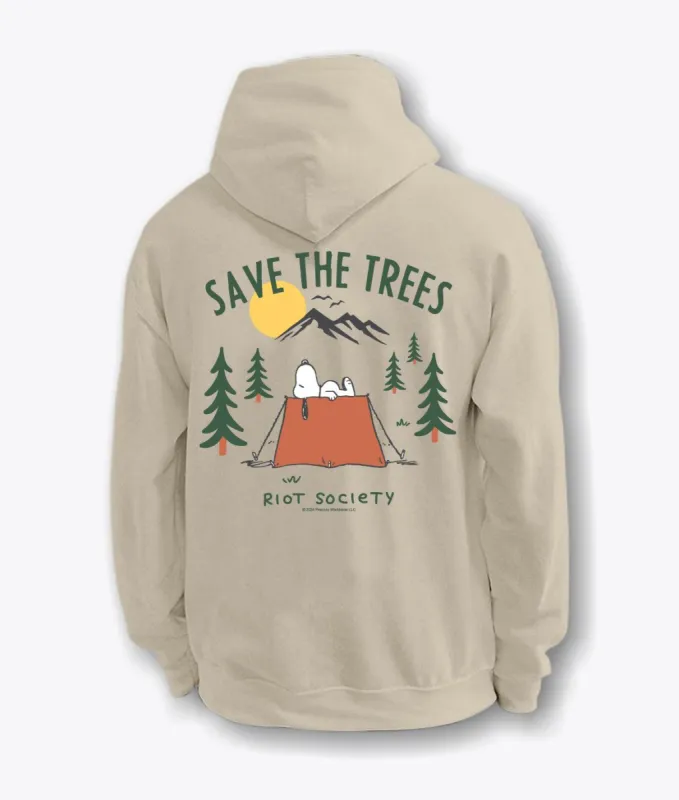 Peanuts Snoopy Save the Trees Womens Hoodie sold by riot society