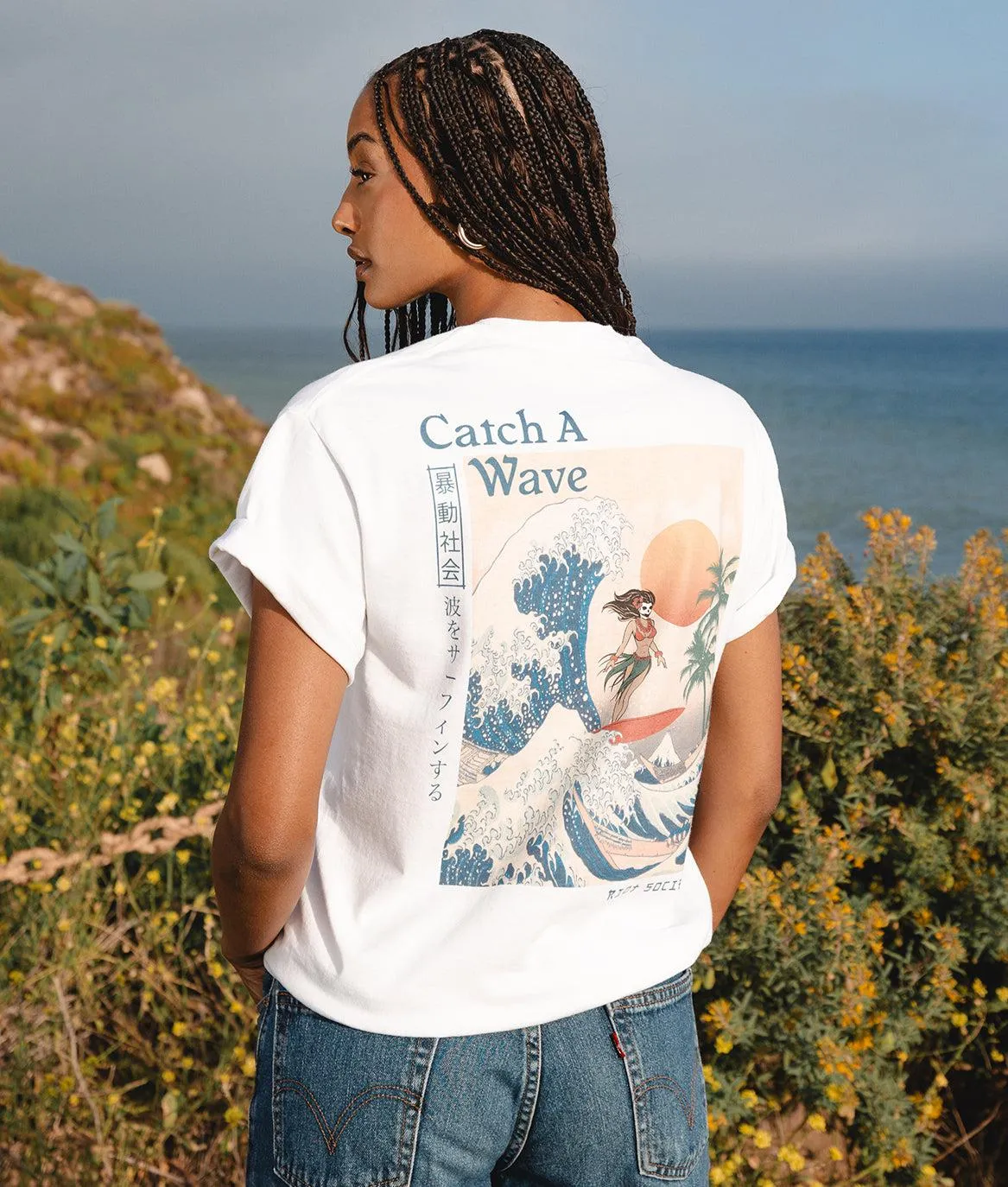 Skull Hula Girl Wave Rider 2.0 Womens Tee sold by riot society product image thumbnail 2