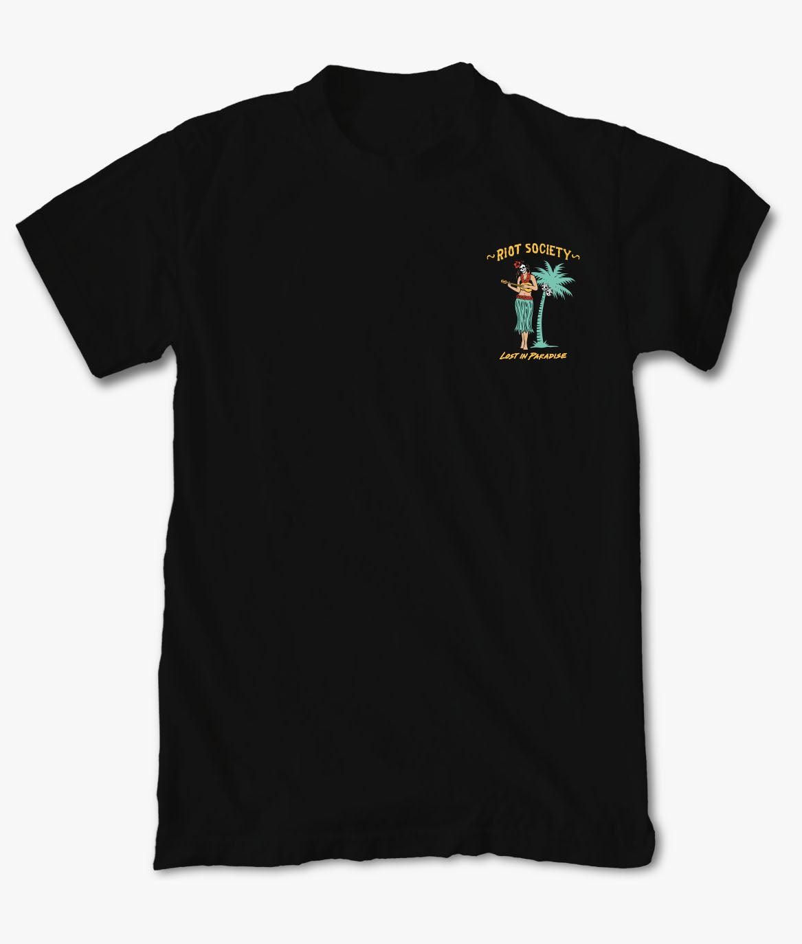 Lost in Paradise Hula Girl Mens T-Shirt sold by riot society product image thumbnail 2