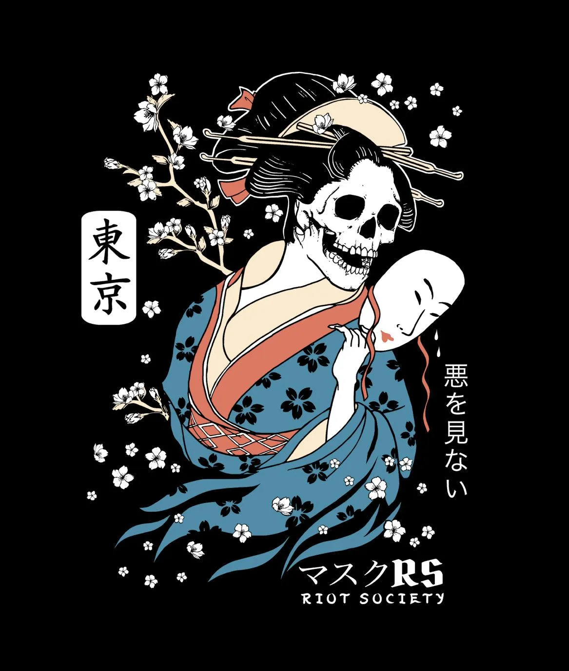 Geisha Face Off 2.0 Womens Tee sold by riot society product image thumbnail 3