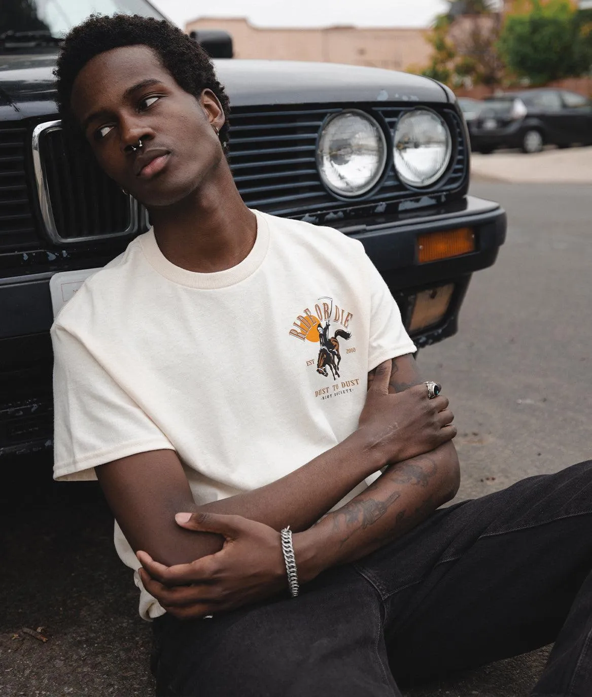 Ride or Die Reaper Mens T-Shirt sold by riot society product image thumbnail 2