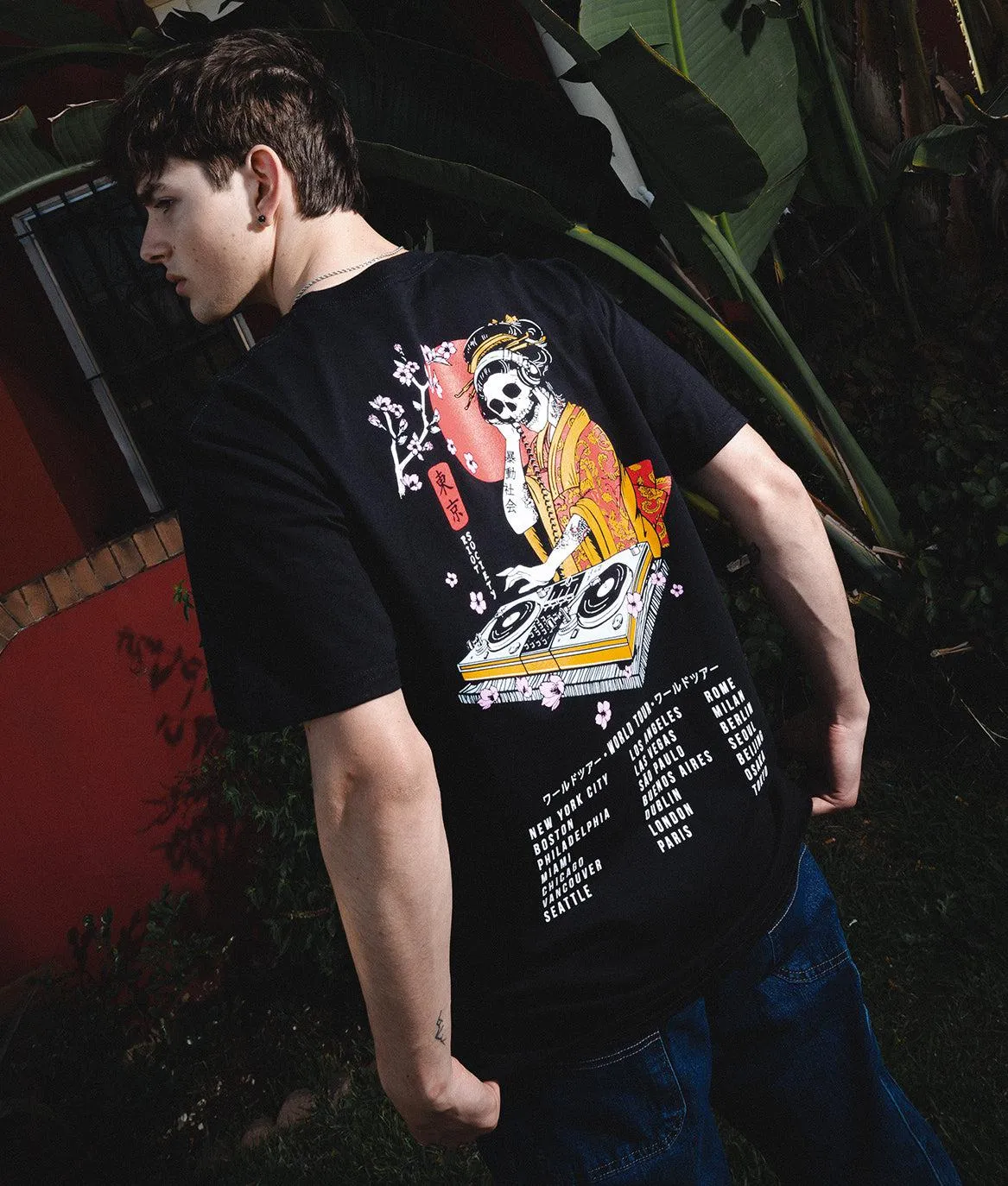 Geisha DJ World Tour Mens T-Shirt sold by riot society product image thumbnail 3
