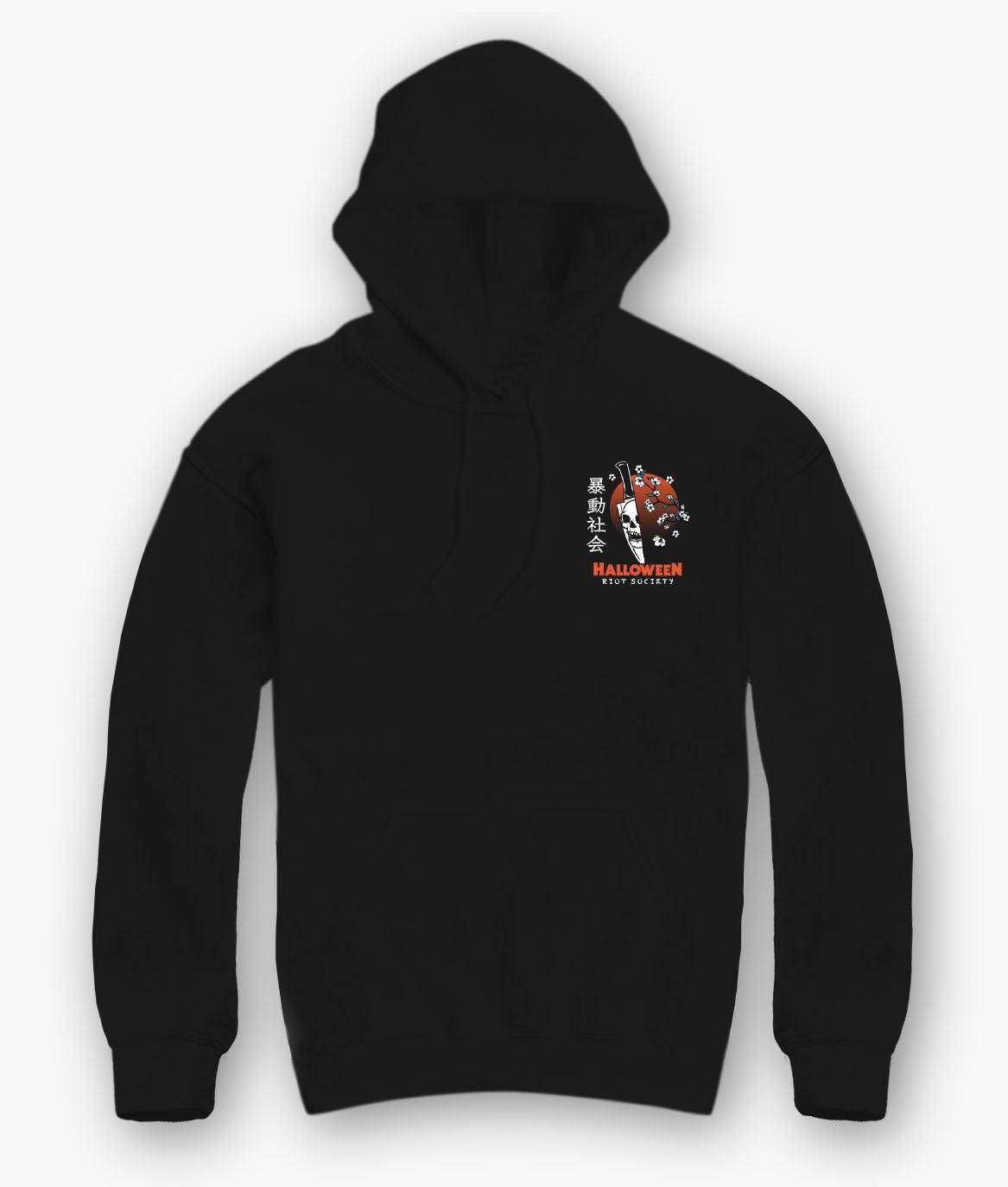 Halloween Michael Myers Kanji Womens Hoodie sold by riot society product image thumbnail 2