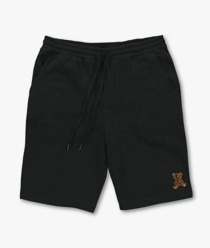 Teddy Bear Embroidered Unisex Fleece Shorts sold by riot society