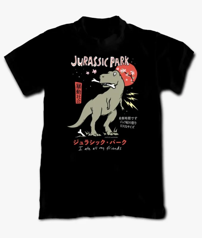 Jurassic Park I Ate All My Friends Womens Tee sold by riot society
