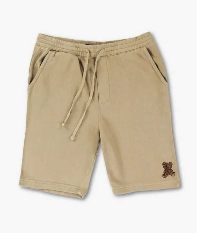 Teddy Bear Embroidered Unisex Fleece Shorts sold by riot society
