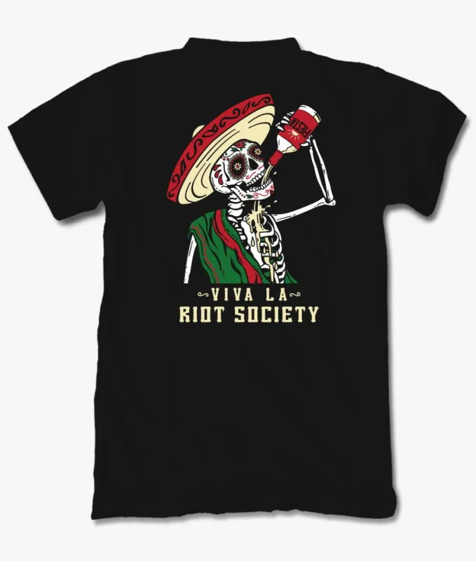 Viva La Riot Society Skeleton Mens T-Shirt sold by riot society
