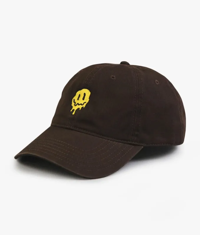 Happy Face Drip 2.0 Embroidered Womens Dad Hat sold by riot society