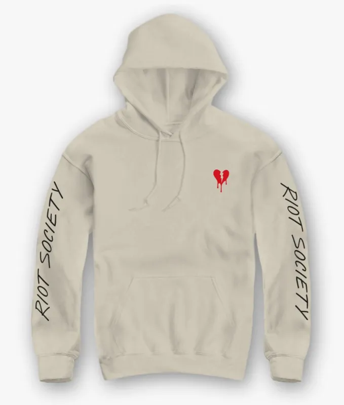 Broken Heart Drip Embroidered Womens Hoodie Sale sold by riot society