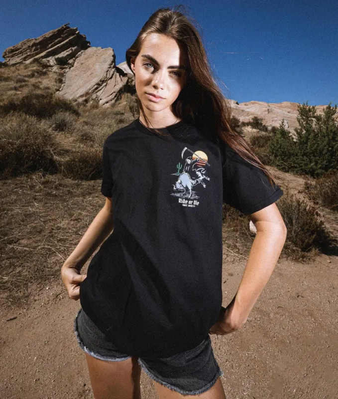 Ride or Die Bull Reaper Womens Tee sold by riot society