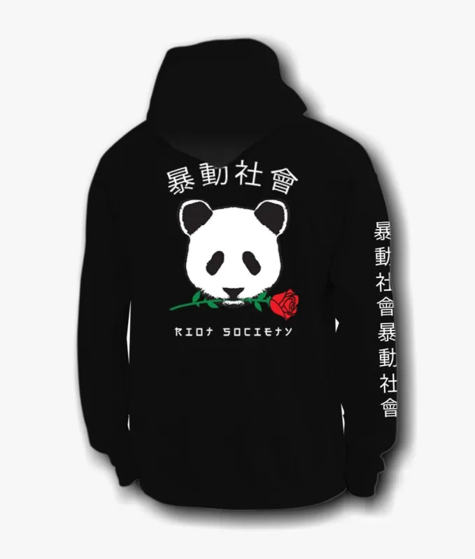 Panda Rose Mens Hoodie sold by riot society