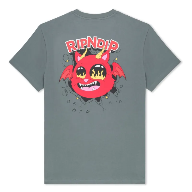 Devil Monster Tee (Charcoal) sold by Ripndip