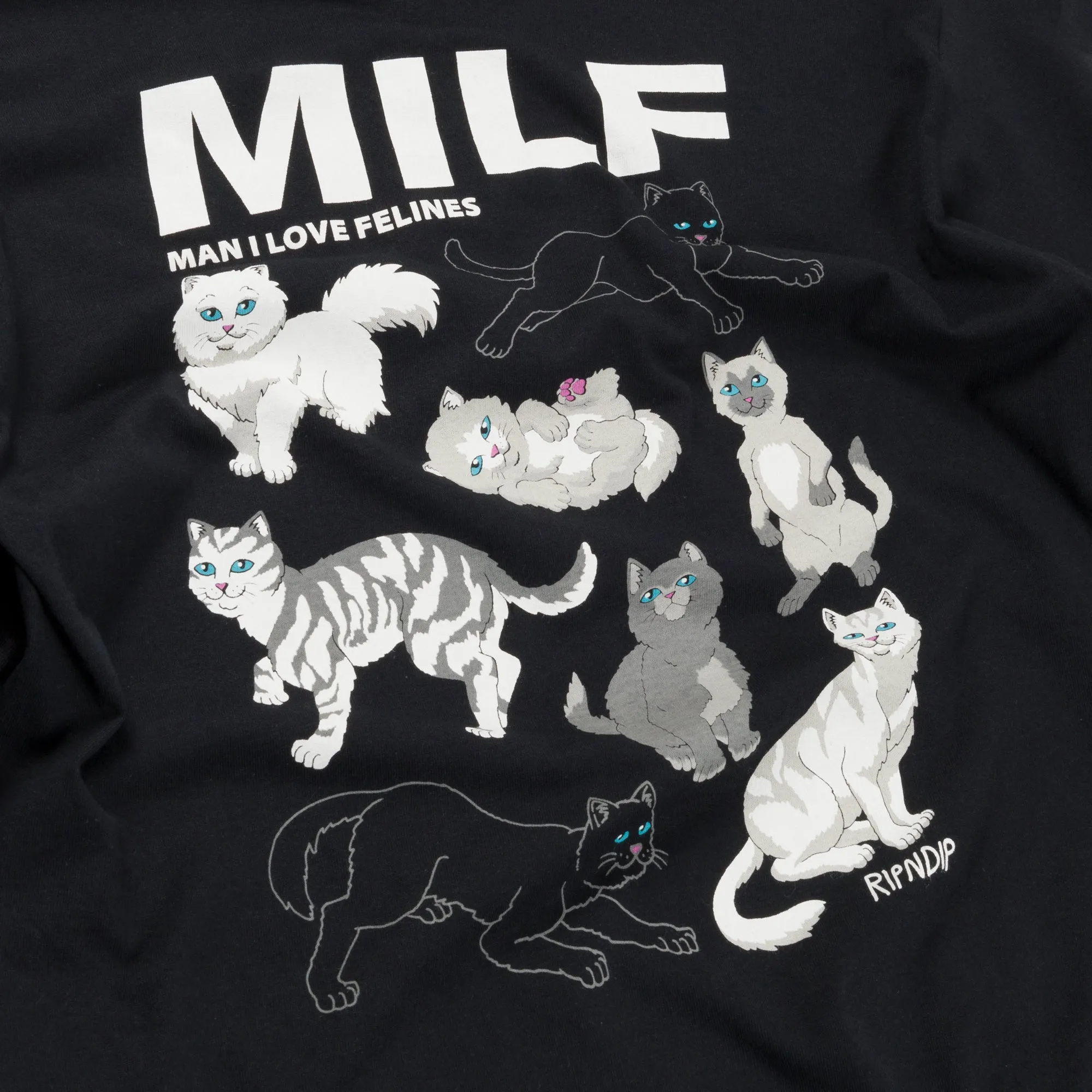 Man I Love Felines Long Sleeve (Black) sold by Ripndip product image thumbnail 4