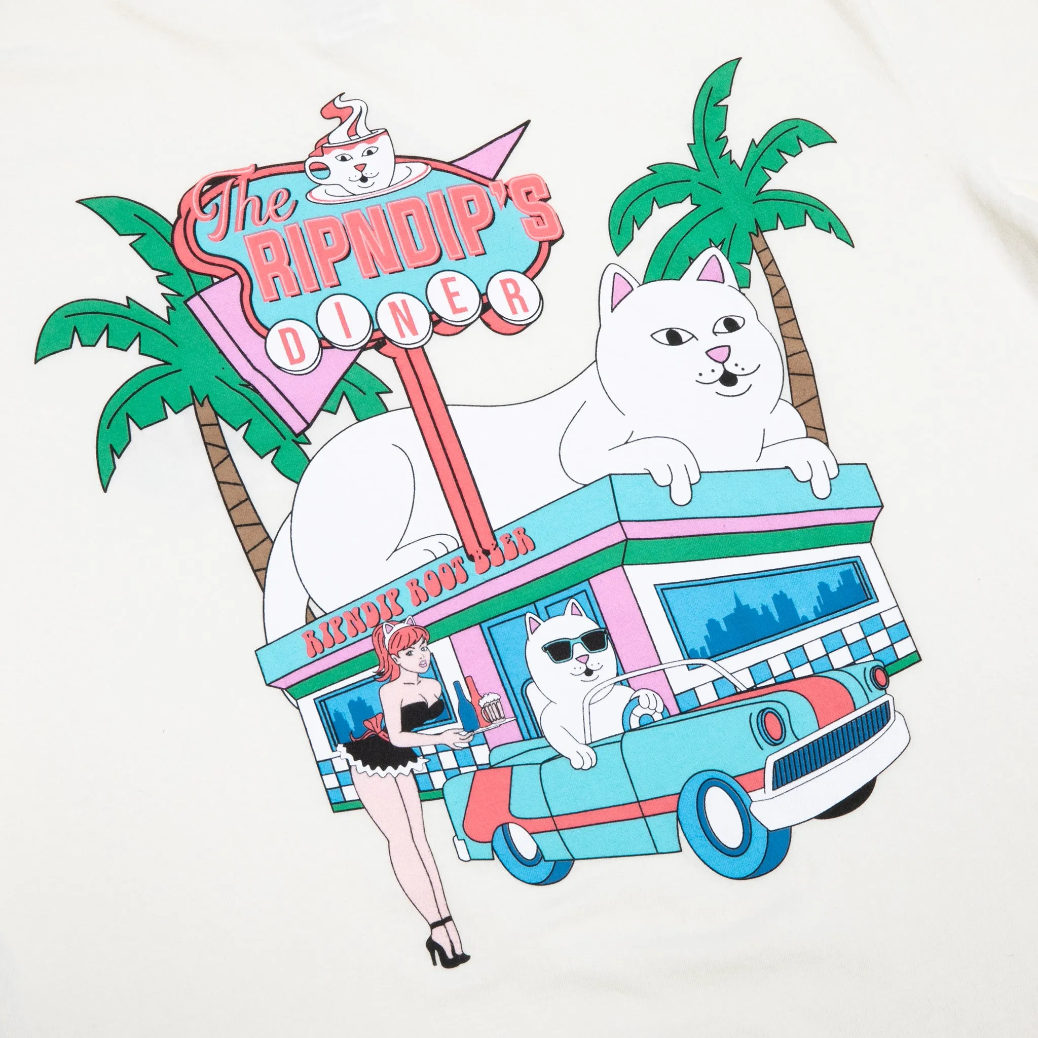 Nerms Diner Tee (Natural) sold by Ripndip product image thumbnail 4