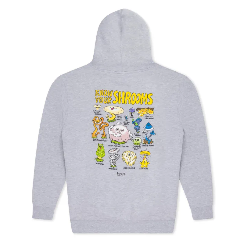 Know Ur Shrooms Hoodie (Ash Heather) sold by Ripndip