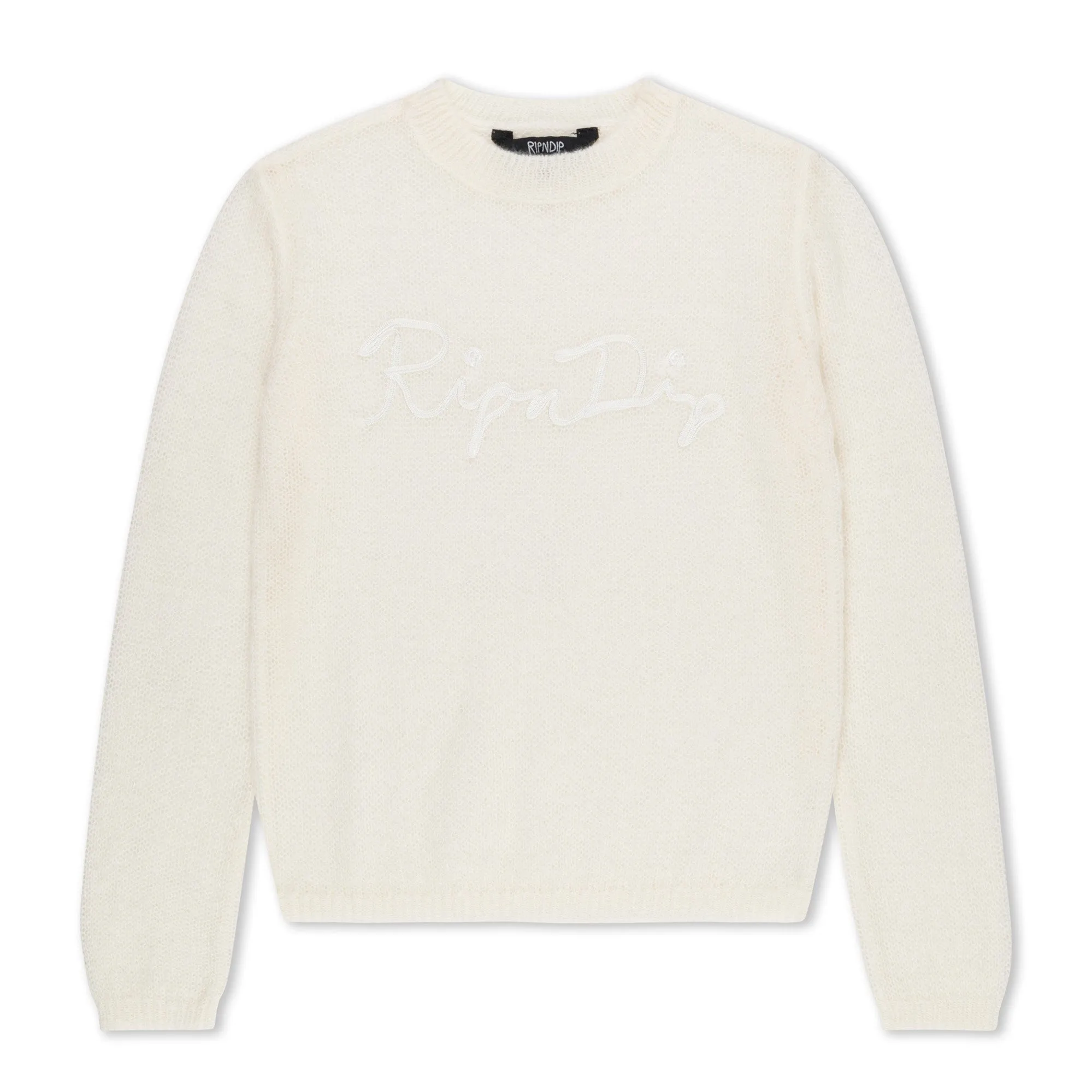 Script Cropped Long Sleeve (Cream) sold by Ripndip