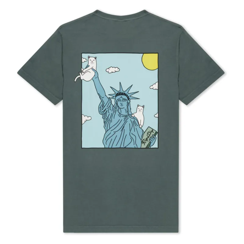 Liberty Pocket Tee (Charcoal) sold by Ripndip