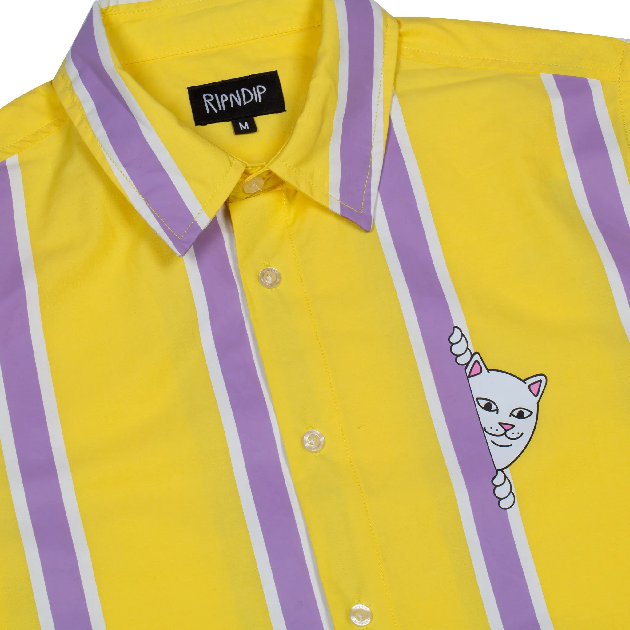 Peek A Nermal Button Up (Yellow) sold by Ripndip product image thumbnail 2