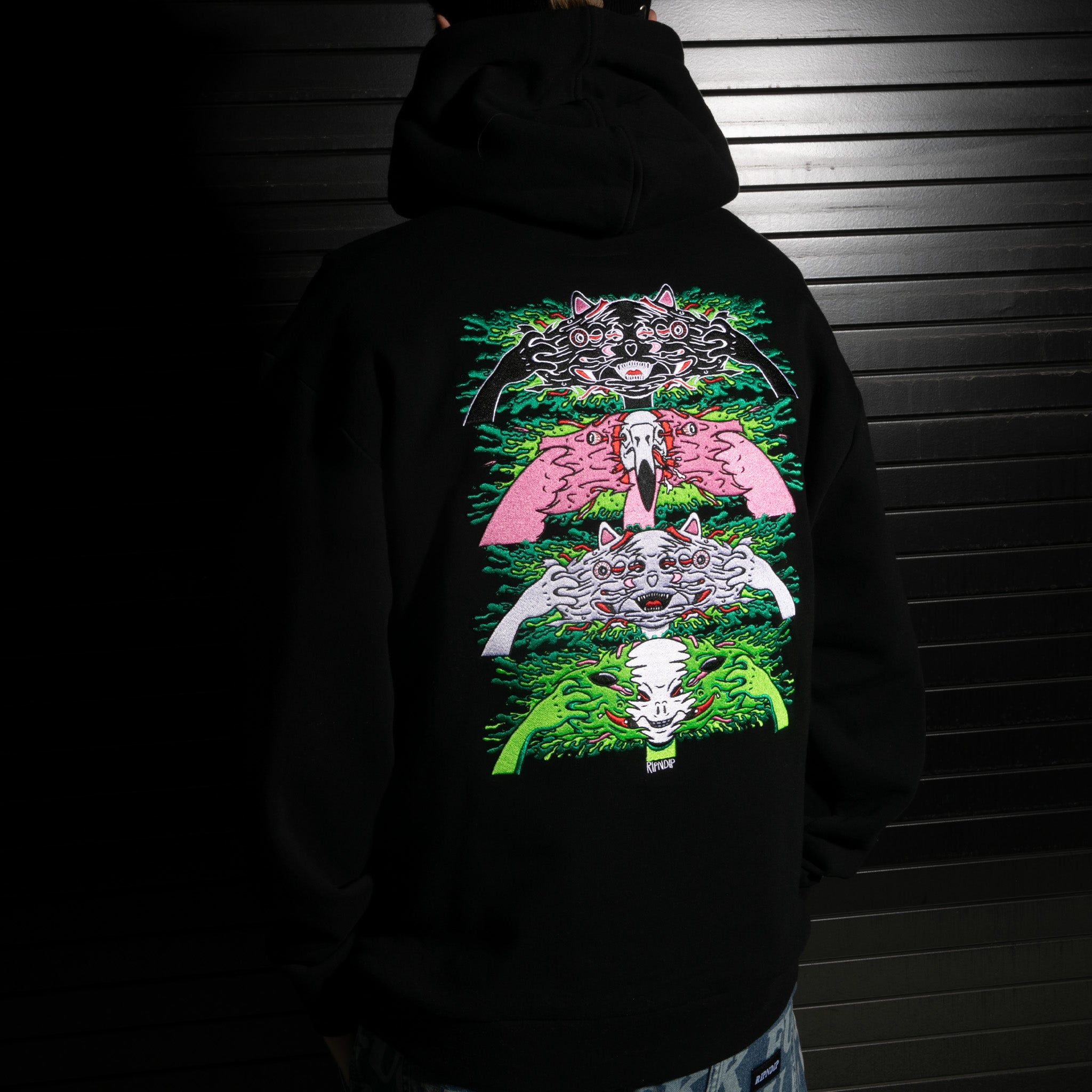 Skull Face Hoodie (Black) sold by Ripndip product image thumbnail 4