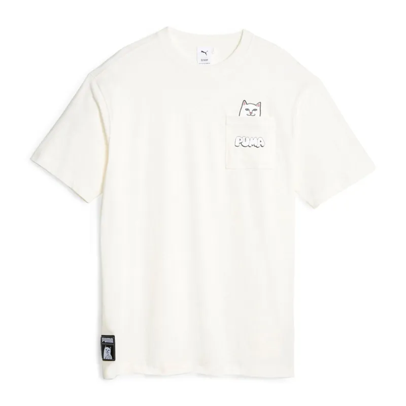 PUMA X RIPNDIP Lord Nermal Pocket Tee (Warm White) sold by Ripndip