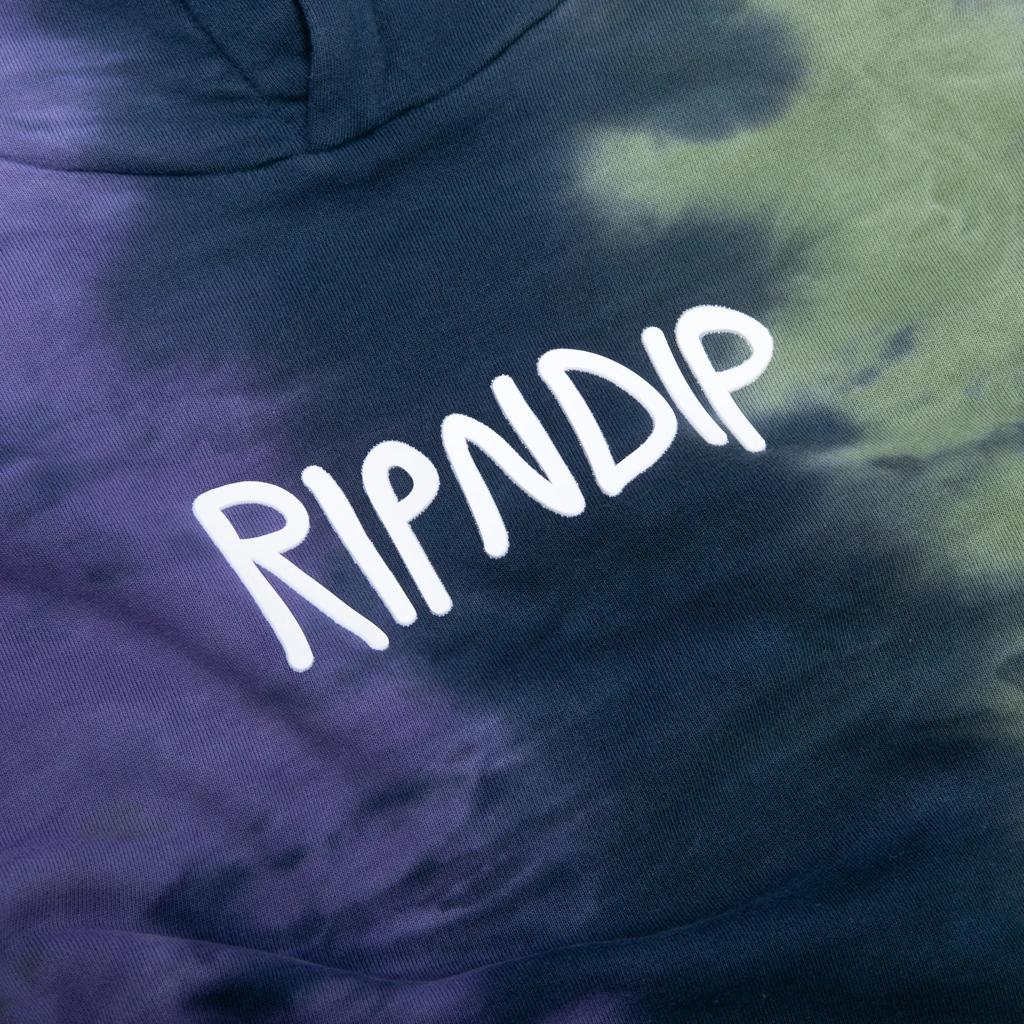Ripndip Rubber Logo Hoodie (Sage/Slate Tie Dye) sold by Ripndip product image thumbnail 3