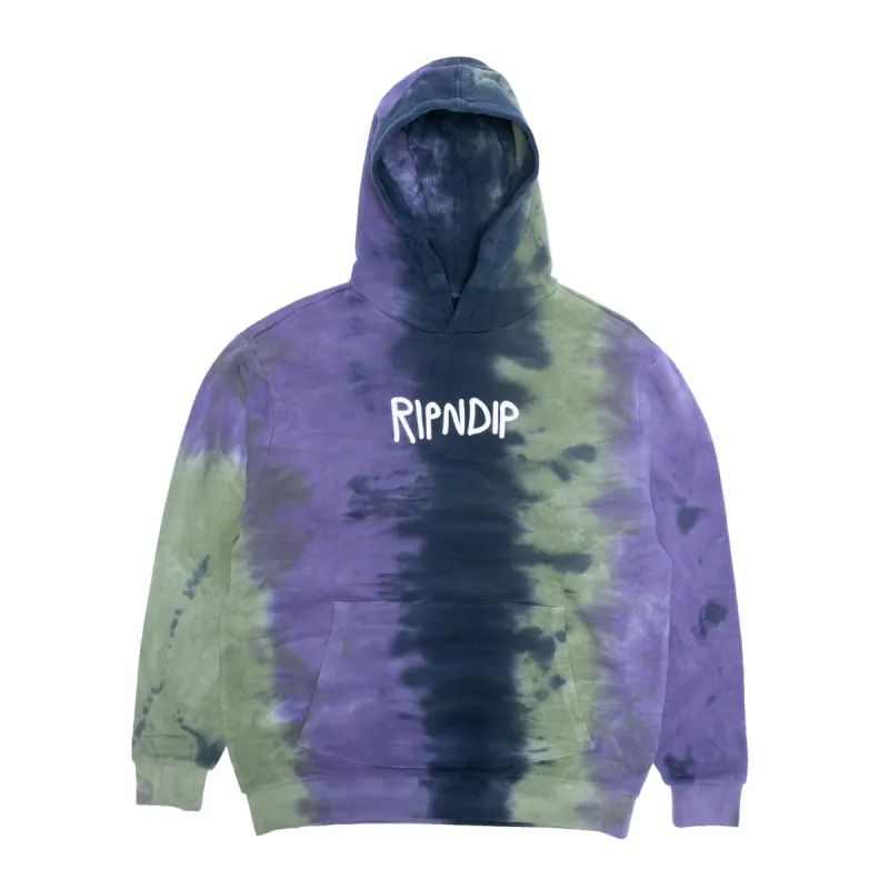 Ripndip Rubber Logo Hoodie (Sage/Slate Tie Dye) sold by Ripndip