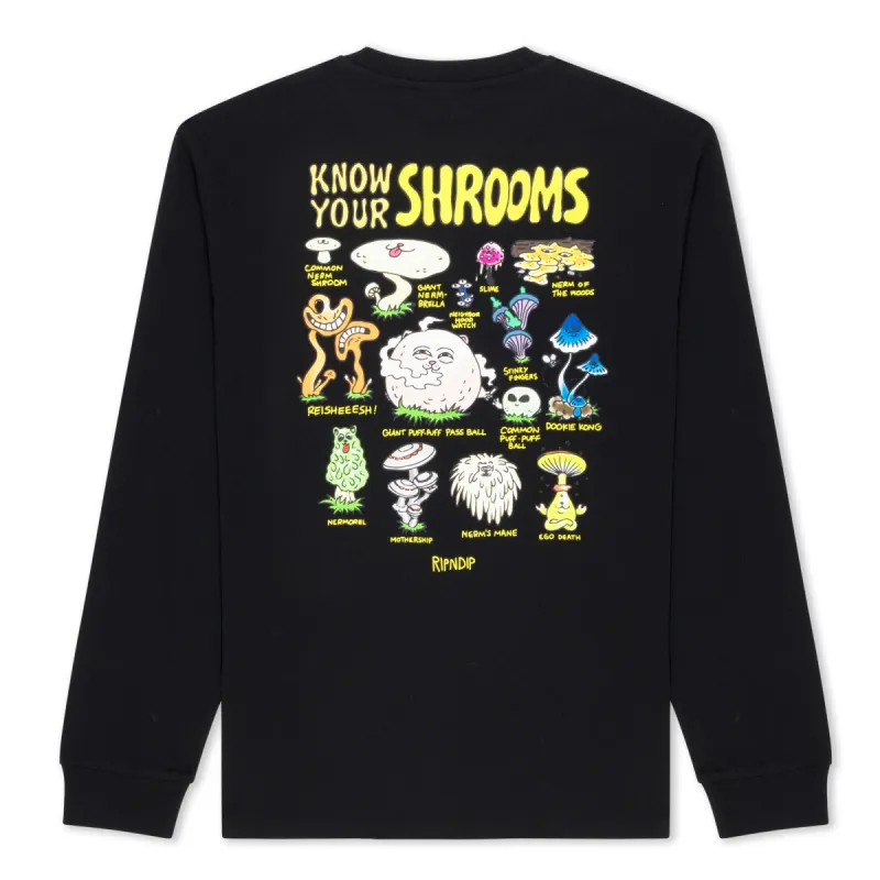 Know Ur Shrooms Long Sleeve (Black) sold by Ripndip