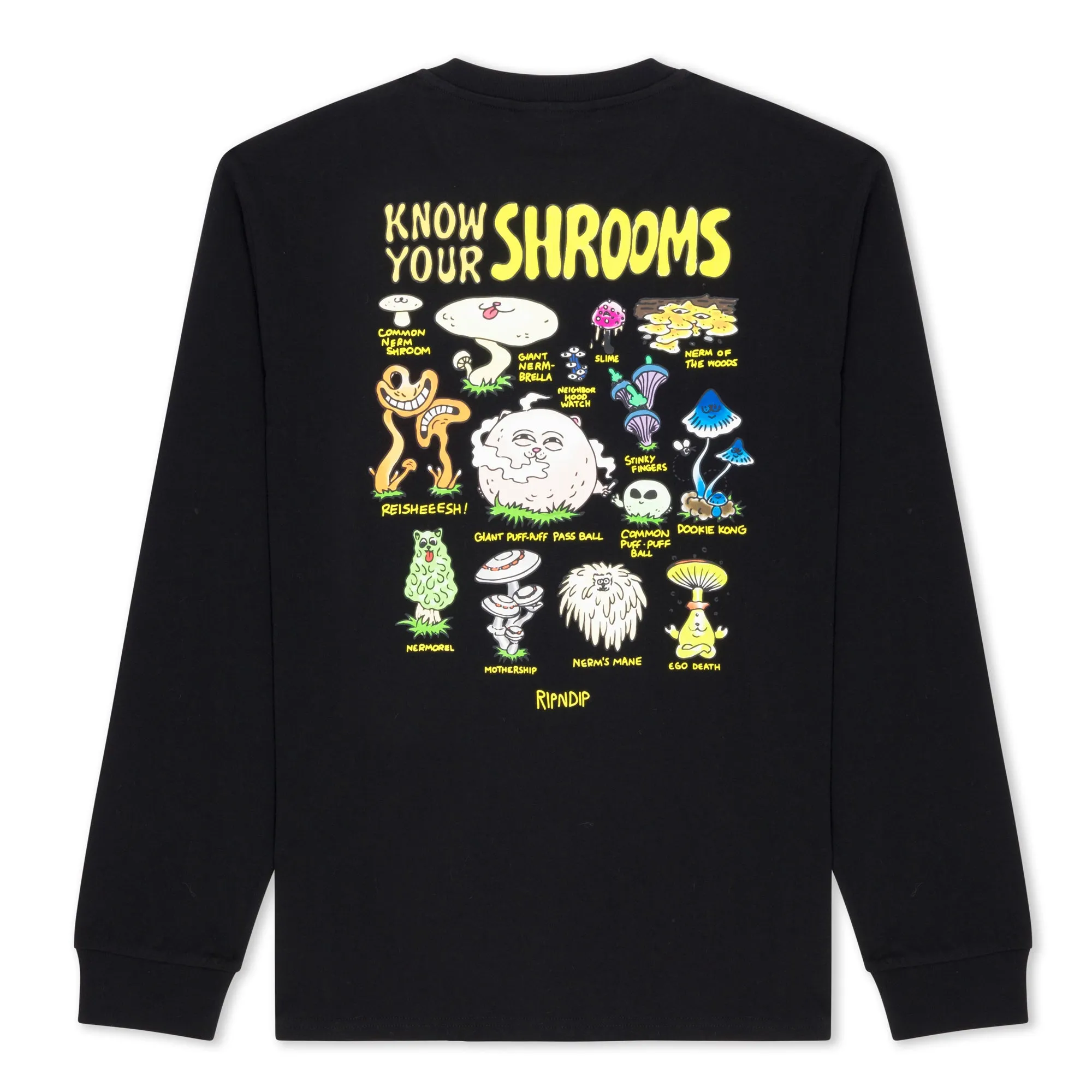 Know Ur Shrooms Long Sleeve (Black) sold by Ripndip