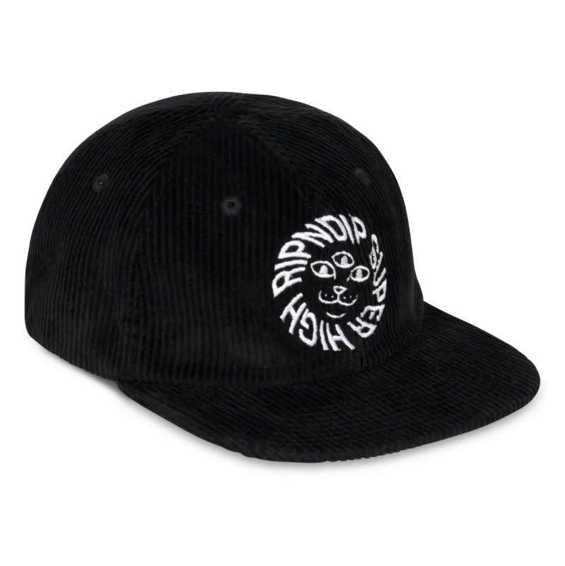 Kinetic Field 6 Panel Corduroy Strapback (Black) sold by Ripndip