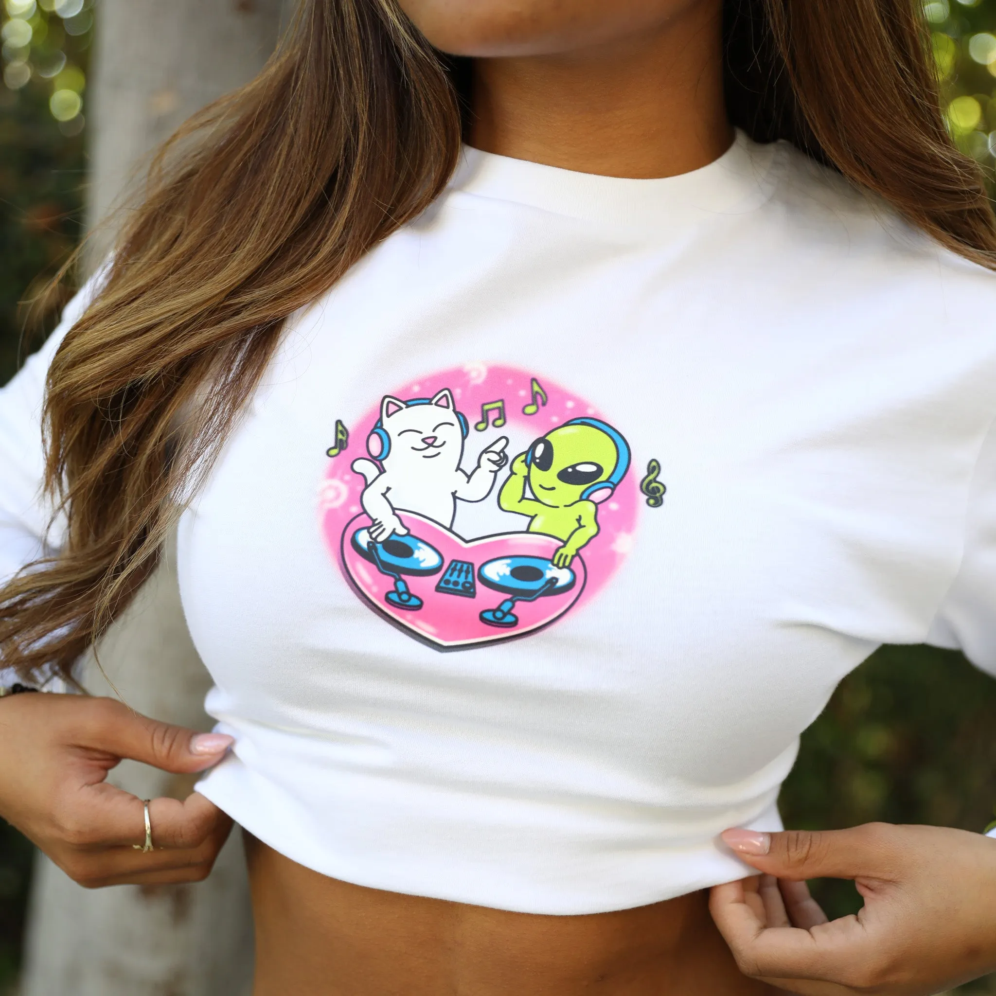 Love Is Ripndip Cropped Long Sleeve (White) sold by Ripndip product image thumbnail 2