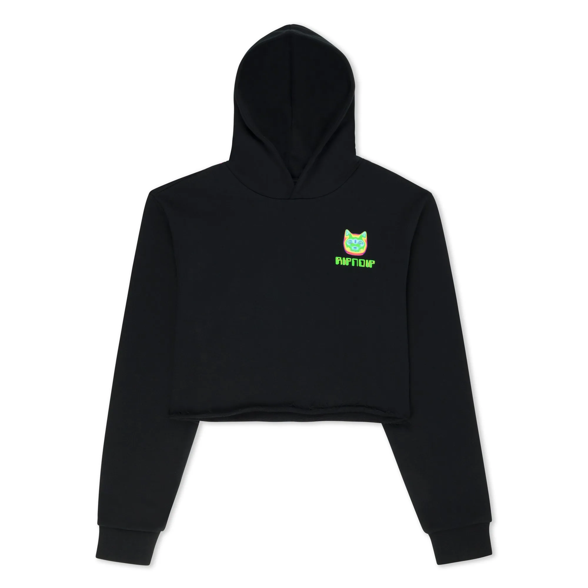 Thermal Nermal Cropped Hoodie (Black) sold by Ripndip