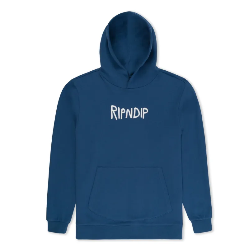 Rubber Logo Hoodie (Pacific Blue) sold by Ripndip