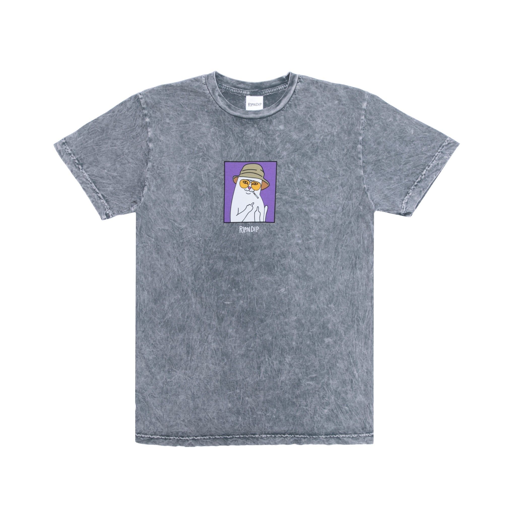 Nermal S Thompson Tee (Charcoal Mineral Wash) sold by Ripndip