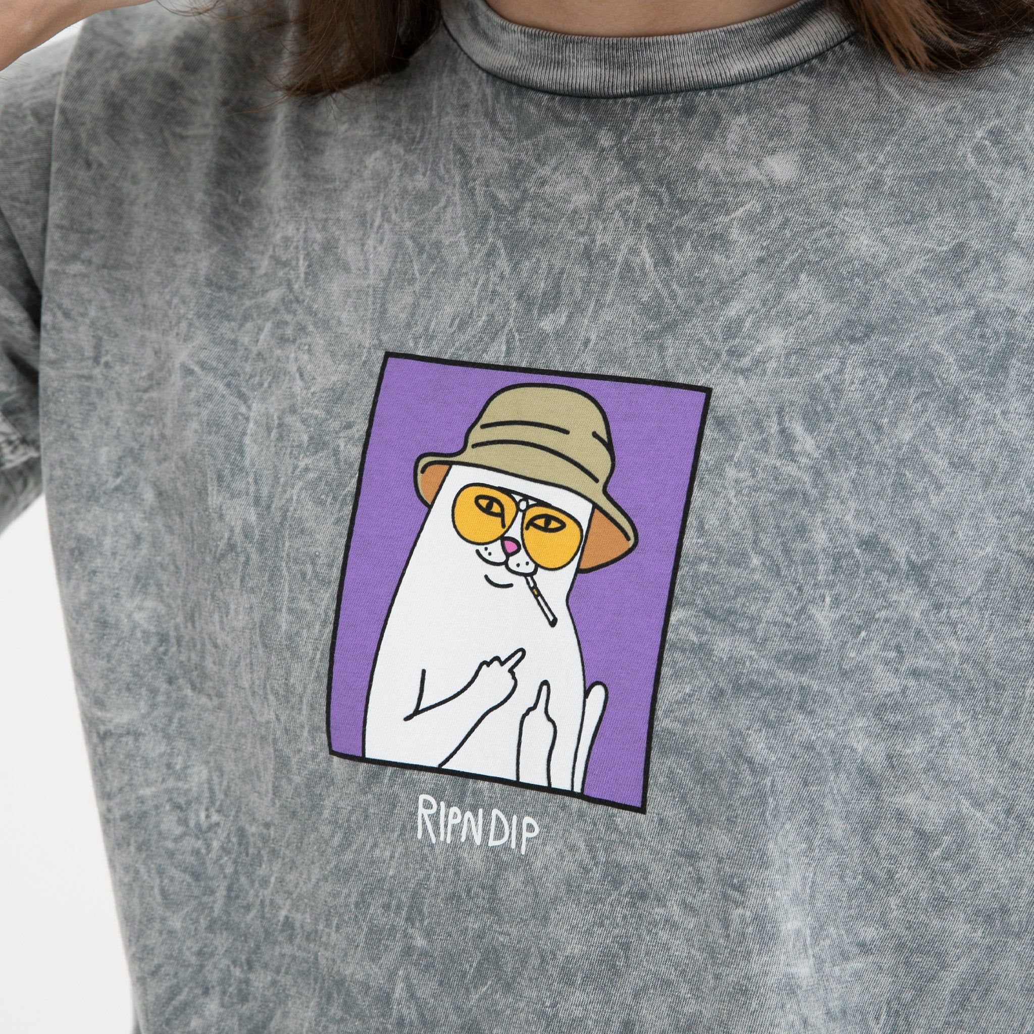 Nermal S Thompson Tee (Charcoal Mineral Wash) sold by Ripndip product image thumbnail 2