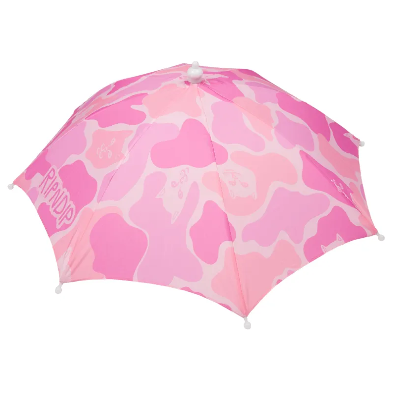 Camo Umbrella Hat (Pink) sold by Ripndip