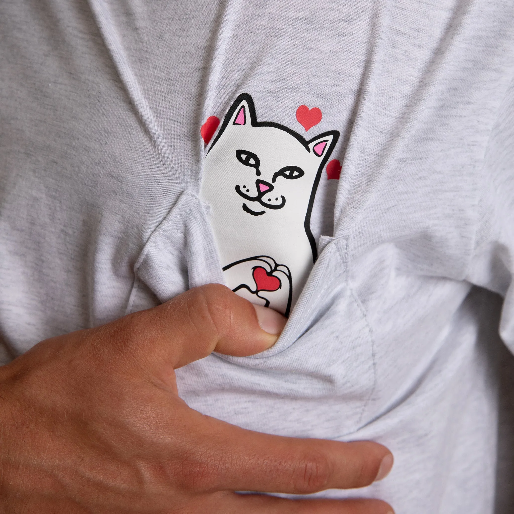 Nermal Loves Pocket Tee (Ash Heather) sold by Ripndip product image thumbnail 2