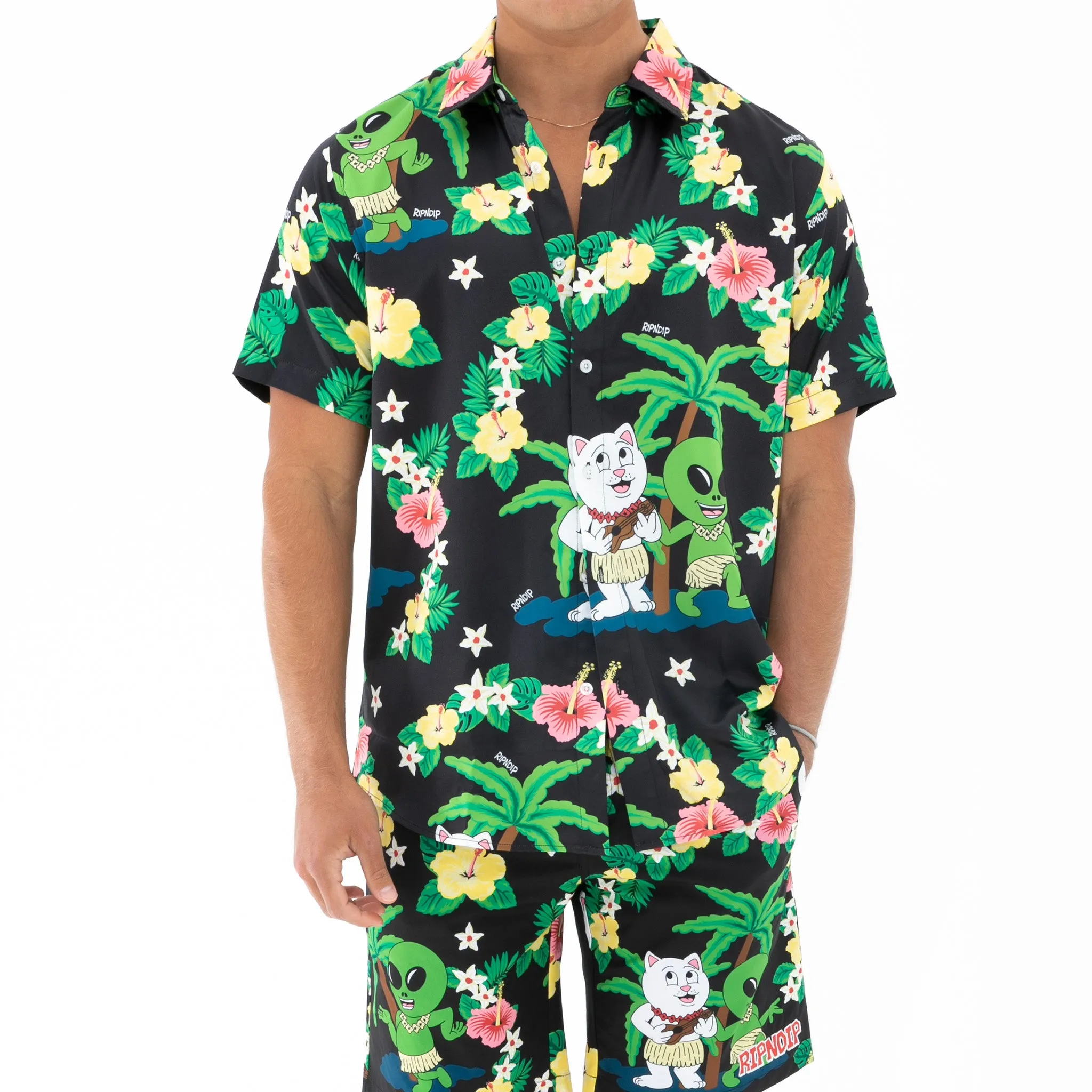 Aloha Nerm Short Sleeve Button Up (Black) sold by Ripndip product image thumbnail 2