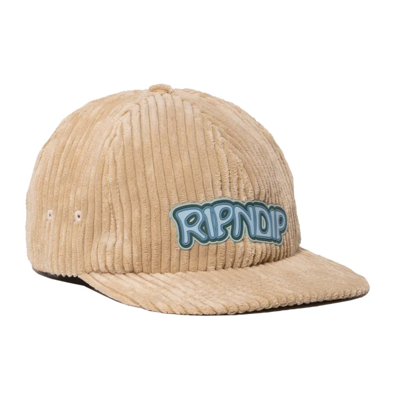 Intertwined 6 Panel Corduroy Strapback (Khaki) sold by Ripndip