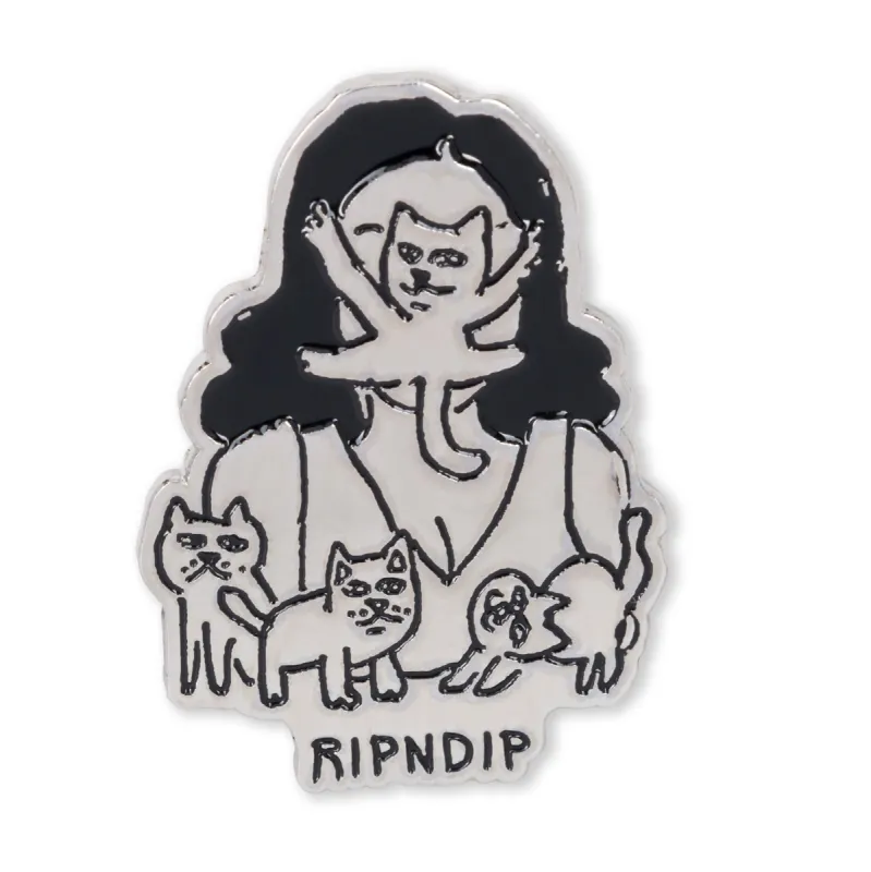 Cat Lady Pin (Multi) made by Ripndip