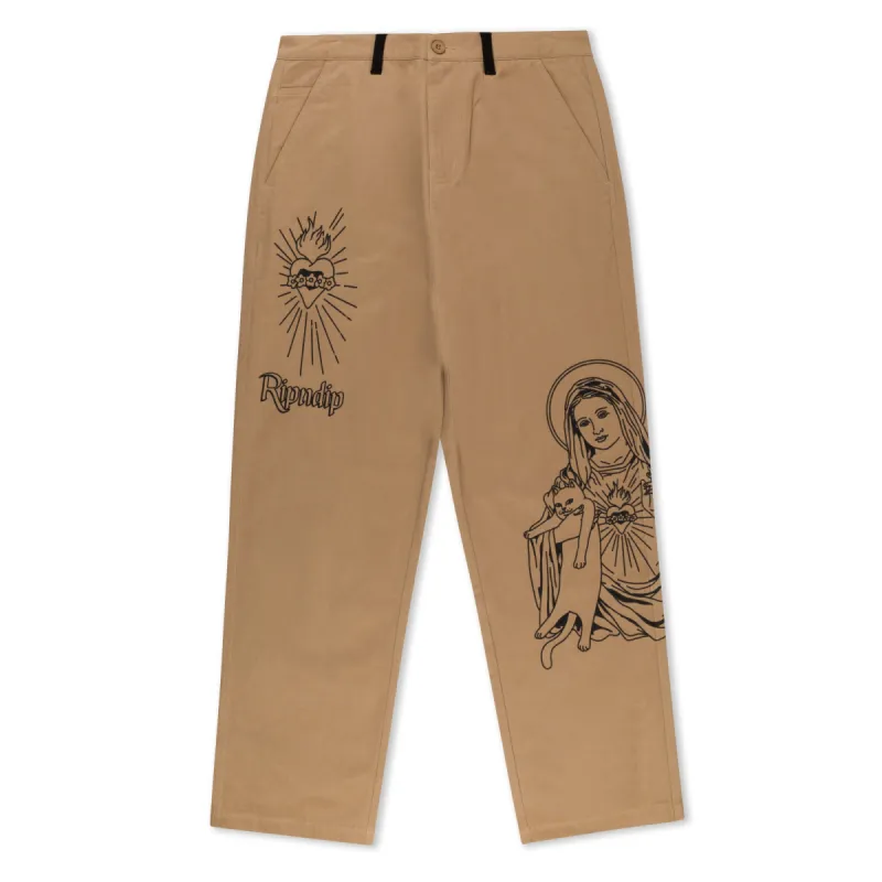 Mother Mary Pants (Tan) sold by Ripndip
