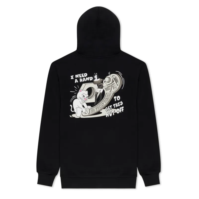 Nut Off Hoodie (Black) made by Ripndip