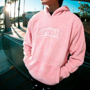 Bubble Sherpa Hoodie (Pink) sold by Ripndip