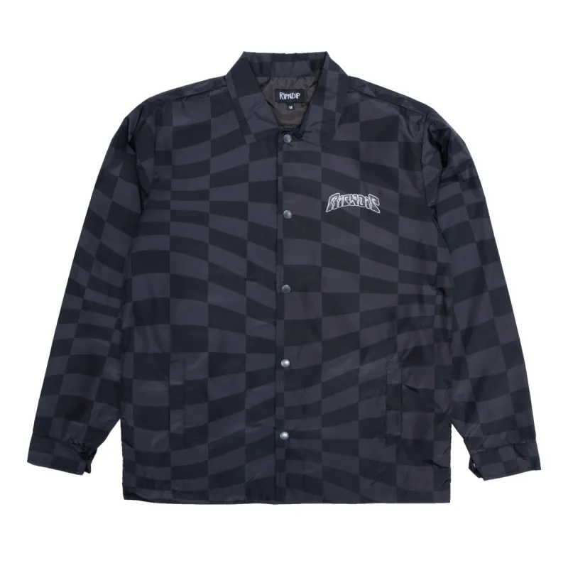 Checked Coaches Jacket (Black/Charcoal) sold by Ripndip