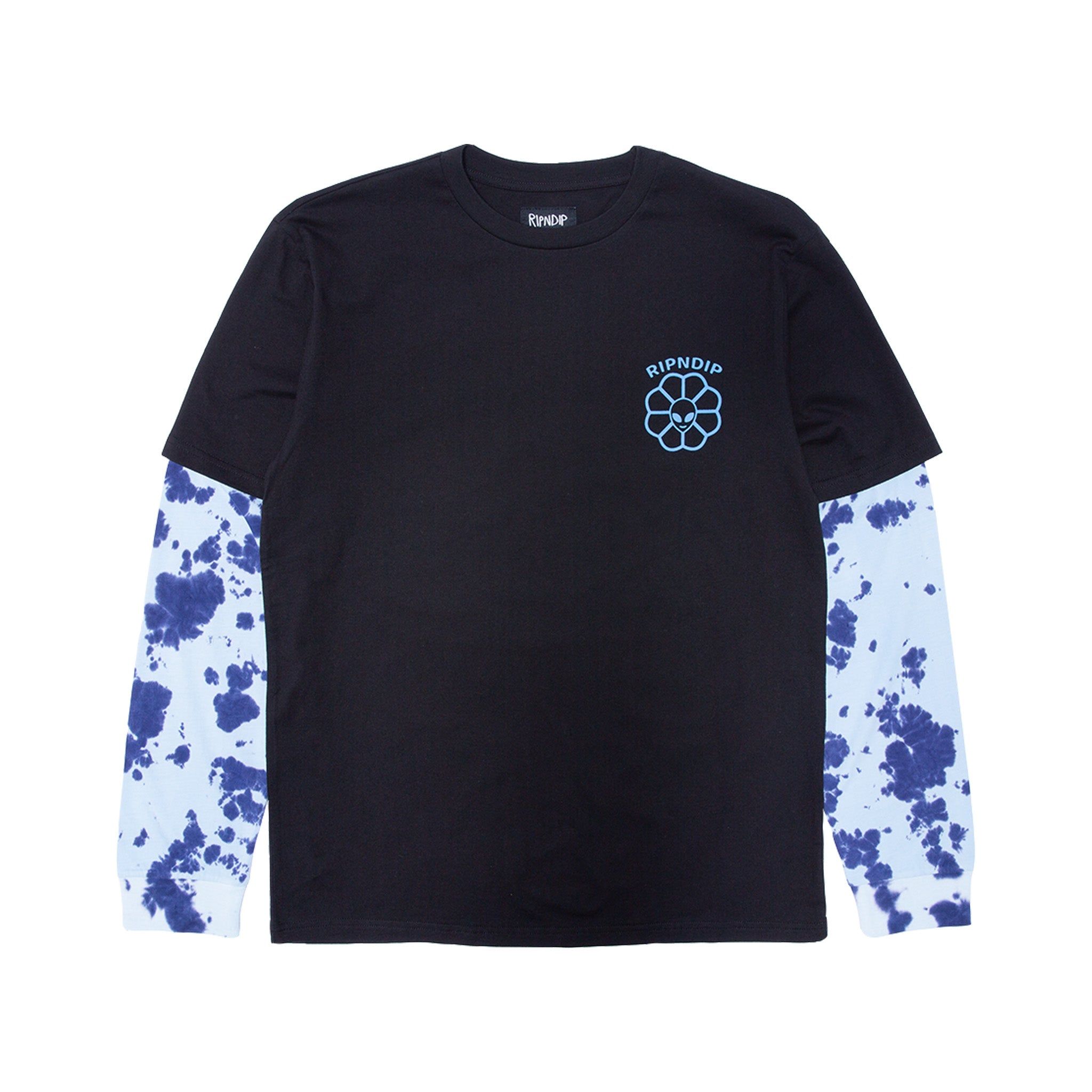 Get A Grip Double Sleeve Tee (Black/Light Blue Tie Dye) sold by Ripndip product image thumbnail 4
