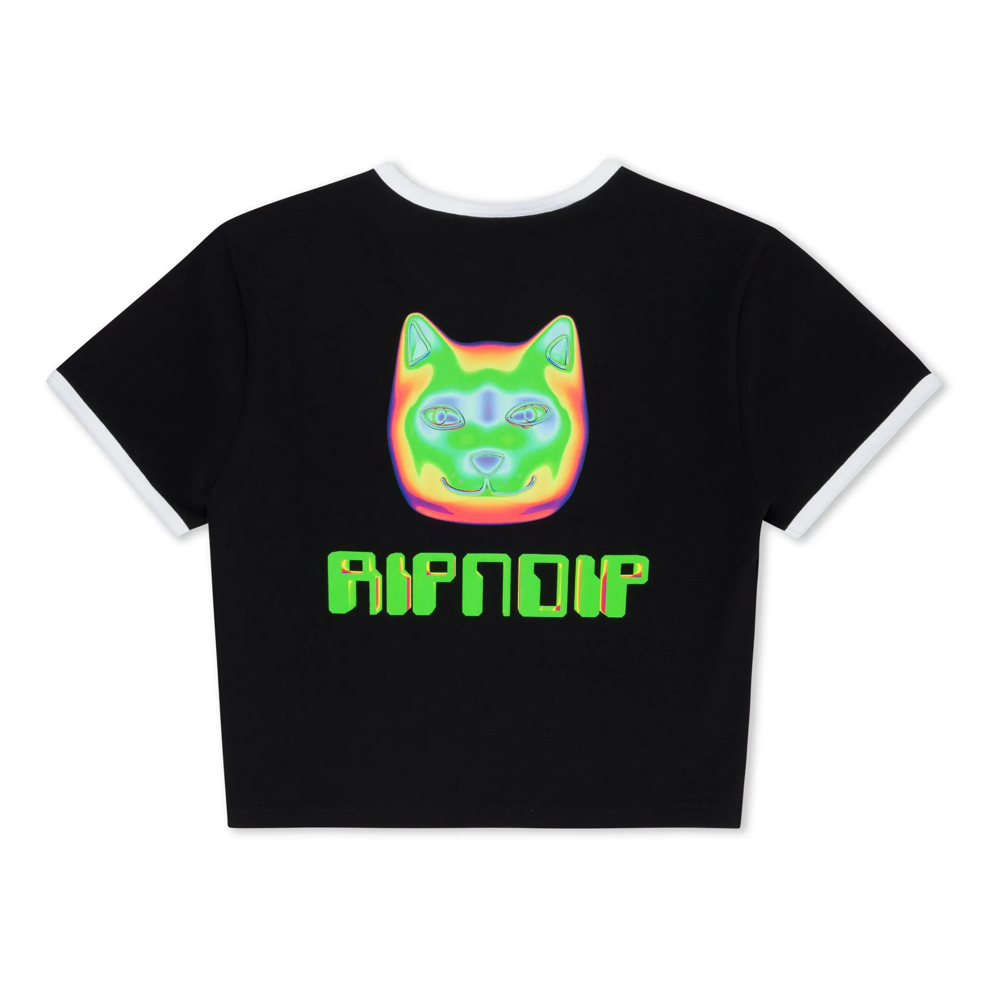 Thermal Nermal Cropped Ringer Tee (Black) sold by Ripndip